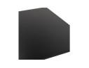 Mange-debout design DENVER BAR noir avec pied en métal brossé - 160x80 cm
