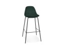 BS06450GEBL 5404028337486 Tabouret de bar FENTON en velours vert et pied en métal noir