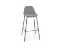 BS06460GRBL 5404028337509 Tabouret de bar FENTON en velours gris et pied en métal noir