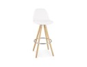 BS06310WHNA 5404028337066 Tabouret de bar FLORENCE en tissu bouloché blanc style scandinave