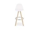 Tabouret de bar FLORENCE en tissu bouloché blanc style scandinave