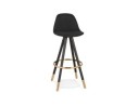 BS04010BLBL 5420072093208 Tabouret de bar vintage GATO en tissu et bois noir