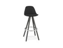 BS04030BLBL 5420072093246 Tabouret de bar design DANI en tissu et bois noir