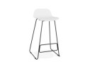 BS02160WHBL 5420072058719 Tabouret de bar design BABYLOS blanc avec pieds en métal noir
