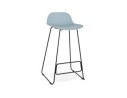 BS02190BUBL 5420072058771 Tabouret de bar design BABYLOS bleu avec pieds en métal noir