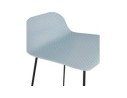 Tabouret de bar design BABYLOS bleu avec pieds en métal noir