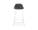 Tabouret de bar design MOSKOW avec pieds en métal blanc