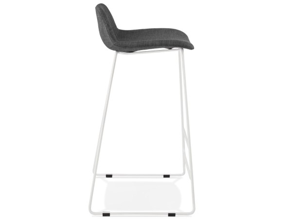 Tabouret de bar design MOSKOW avec pieds en métal blanc