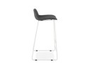 Tabouret de bar design MOSKOW avec pieds en métal blanc