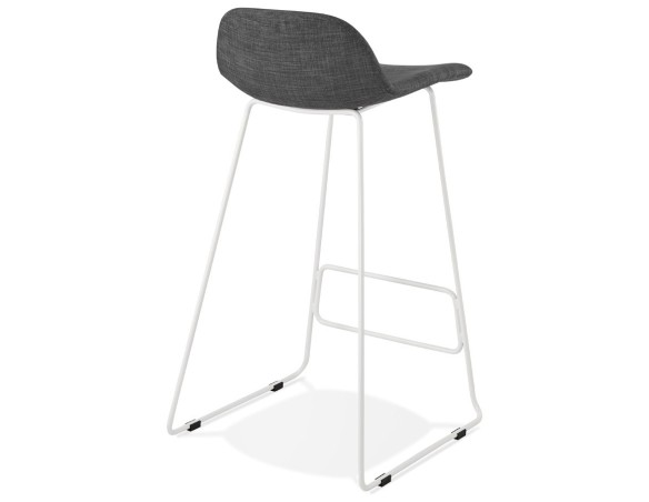 Tabouret de bar design MOSKOW avec pieds en métal blanc