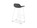 Tabouret de bar design MOSKOW avec pieds en métal blanc