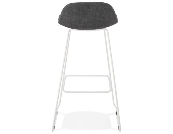 Tabouret de bar design MOSKOW avec pieds en métal blanc