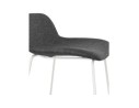 Tabouret de bar design MOSKOW avec pieds en métal blanc