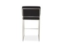 Tabouret snack mi-hauteur GASTON noir capitonné