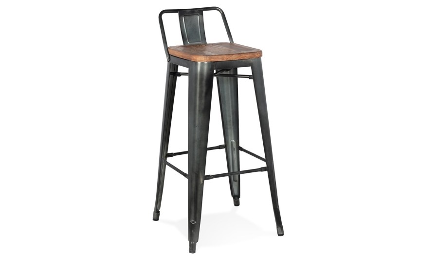 BS04180BR 5420072099804 Tabouret de bar MECANO en métal gris foncé style industriel BS04180BR 5420072099804 Tabouret de bar MECANO en métal gris foncé style industriel
