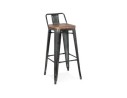 BS04180BR 5420072099804 Tabouret de bar MECANO en métal gris foncé style industriel