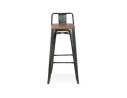 Tabouret de bar MECANO en métal gris foncé style industriel