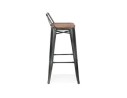 Tabouret de bar MECANO en métal gris foncé style industriel