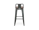 Tabouret de bar MECANO en métal gris foncé style industriel