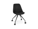OC00510BLBL 5404028302347 Chaise de bureau sur roulettes SNAP en tissu noir avec structure en métal noir