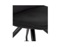 Chaise de bureau sur roulettes SNAP en tissu noir avec structure en métal noir