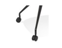 Chaise de bureau sur roulettes SNAP en tissu noir avec structure en métal noir