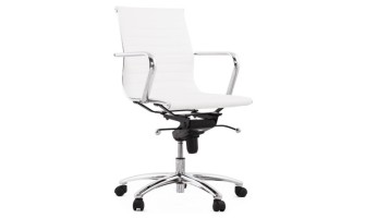 OC00170WH 5420072029450 Fauteuil de bureau design MEGA en matière synthétique blanche