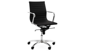 OC00180BL 5420072029467 Fauteuil de bureau design MEGA en matière synthétique noire