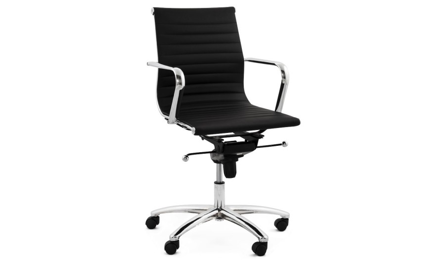 OC00180BL 5420072029467 Fauteuil de bureau design MEGA en matière synthétique noire