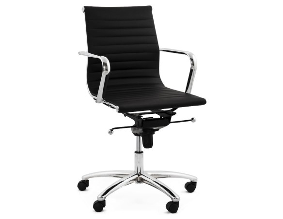OC00180BL 5420072029467 Fauteuil de bureau design MEGA en matière synthétique noire