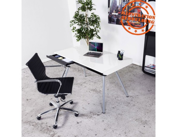 Fauteuil de bureau design MEGA en matière synthétique noire