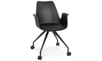 OC00530BLBL 5404028302385 Chaise de bureau avec accoudoirs SPLIT noire sur roulettes