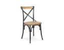 CH04150WABL 5404028310229 Chaise de cuisine RANCH en bois finition Noyer effet vieilli noir
