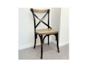 Chaise de cuisine RANCH en bois finition Noyer effet vieilli noir