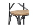 Chaise de cuisine RANCH en bois finition Noyer effet vieilli noir