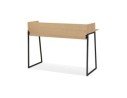 Bureau droit design SALMON en bois finition naturelle et métal noir