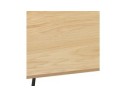 Bureau droit design SALMON en bois finition naturelle et métal noir