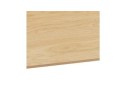Bureau droit design SALMON en bois finition naturelle et métal blanc