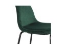 Tabouret snack mi-hauteur FENTON MINI en velours vert et pied en métal noir