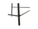 Tabouret snack mi-hauteur FENTON MINI en velours vert et pied en métal noir