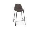 BS06570DGBL 5404028337721 Tabouret snack mi-hauteur GIRON MINI en microfibre gris foncé et pied en métal noir