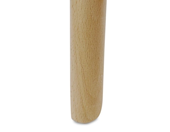 Tabouret snack mi-hauteur TATSU MINI noir avec pieds en bois naturel