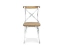 Chaise de cuisine RANCH en bois finition Noyer effet vieilli