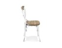 Chaise de cuisine RANCH en bois finition Noyer effet vieilli
