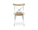 Chaise de cuisine RANCH en bois finition Noyer effet vieilli