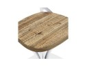 Chaise de cuisine RANCH en bois finition Noyer effet vieilli