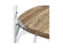 Chaise de cuisine RANCH en bois finition Noyer effet vieilli