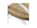 Chaise de cuisine RANCH en bois finition Noyer effet vieilli