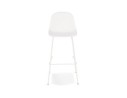 Tabouret de bar perforé LOKI blanc intérieur / extérieur