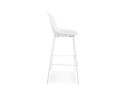 Tabouret de bar perforé LOKI blanc intérieur / extérieur